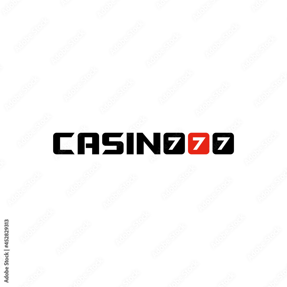Casino text, business logo design.