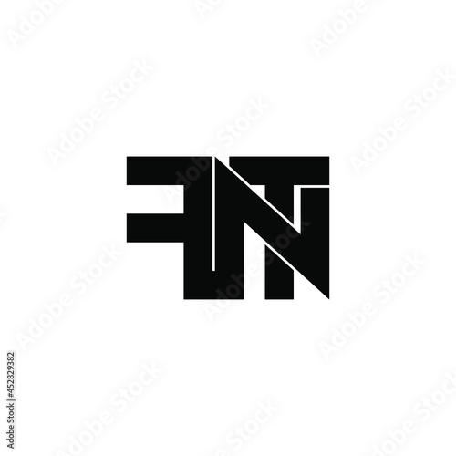 fnt initial letter monogram logo design