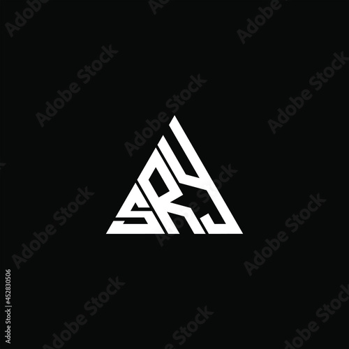 Billede på lærred SRY letter logo creative design. SRY unique design