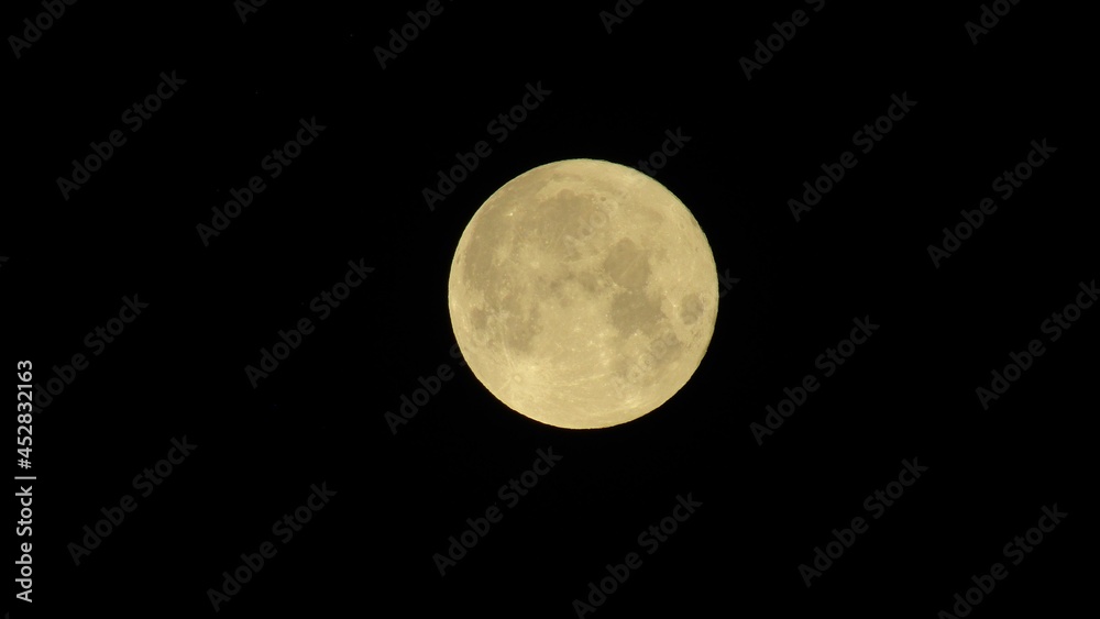 The full moon has consecrated the night sky of the Siberian taiga in Russia The full moon has consecrated the night sky of the Siberian taiga in Russia