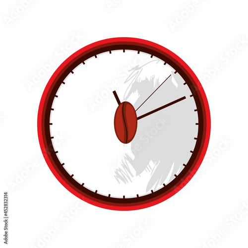 coffee time clock bean