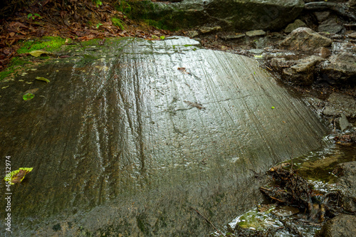 Glacial striations in granite bedrock on Mt. Kearsarge, New Hampshire photo
