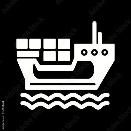 Unique Shipment Vector Glyph Icon photo