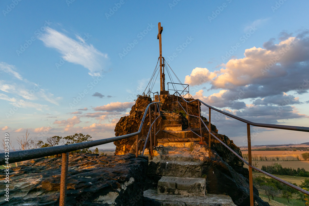 Sonnenuntergang Abendstimmung an der Teufelsmauer Gegensteine Ballenstedt Harz Sonnenuntergang Abendstimmung an der Teufelsmauer Gegensteine Ballenstedt Harz