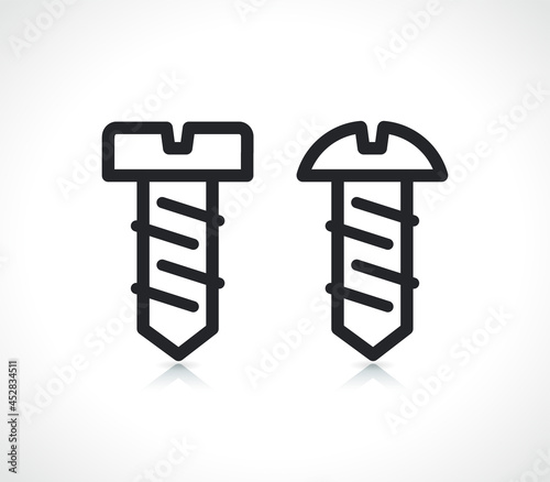 screw or bolt line icon