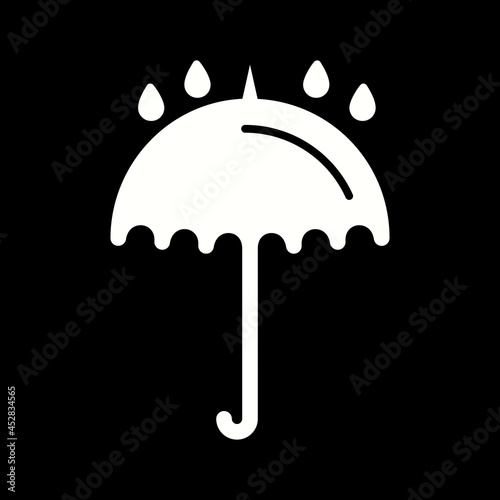 Unique Umbrella Vector Glyph Icon