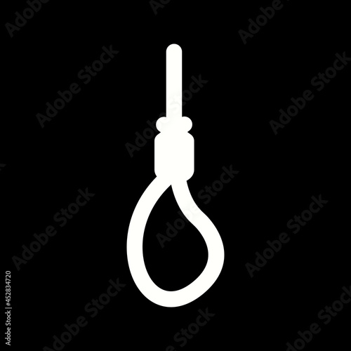 Unique Noose Vector Glyph Icon
