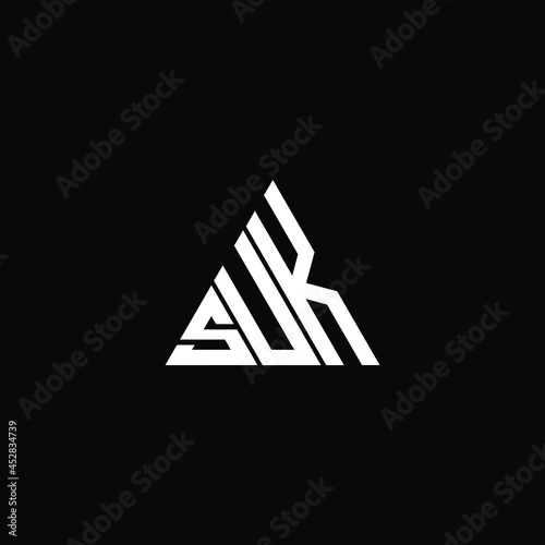 SUK letter logo creative design. SUK unique design
