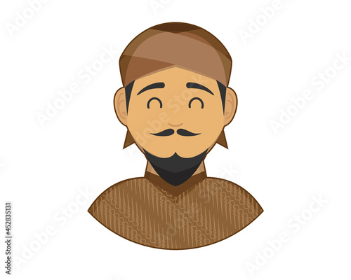 character design for the mascot logo with a Javanese theme and Javanese culture