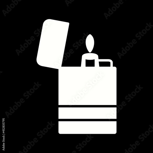 Unique Lighter Vector Glyph Icon