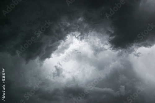 Turbulent dark stormy clouds angry and menacing