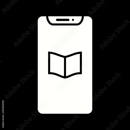 Unique E-Learning Vector Glyph Icon