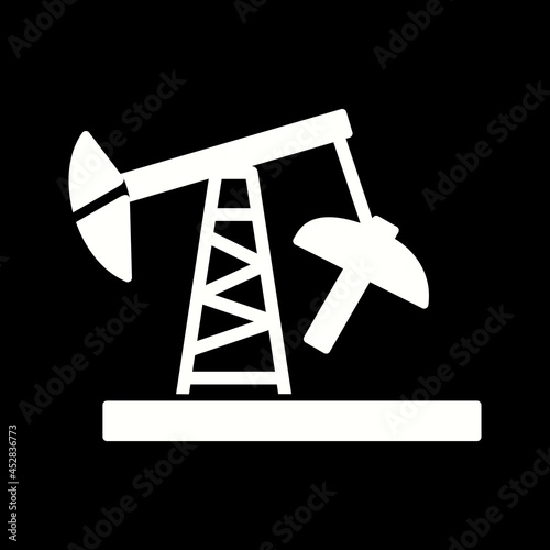 Unique Derrick Vector Glyph Icon