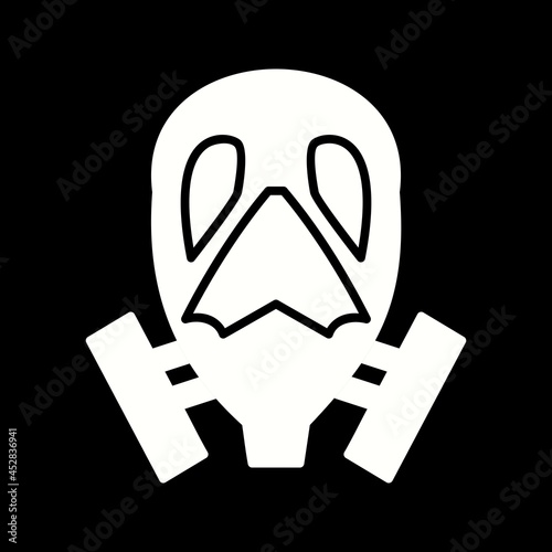 Unique Oxygen Mask Vector Glyph Icon