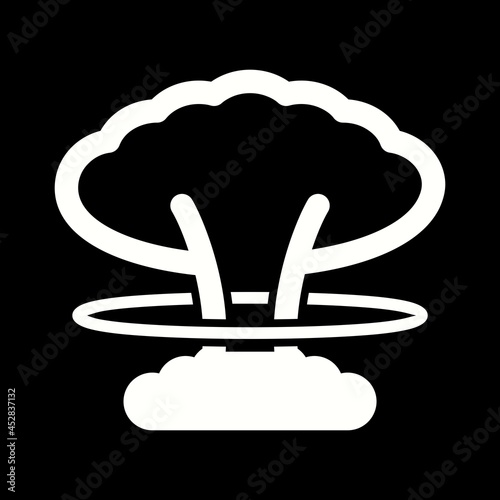 Unique Explosion Vector Glyph Icon