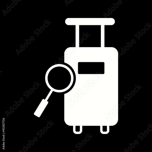 Unique Find Luggage Vector Glyph Icon