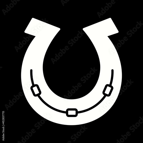 Unique Horse Shoe Vector Glyph Icon