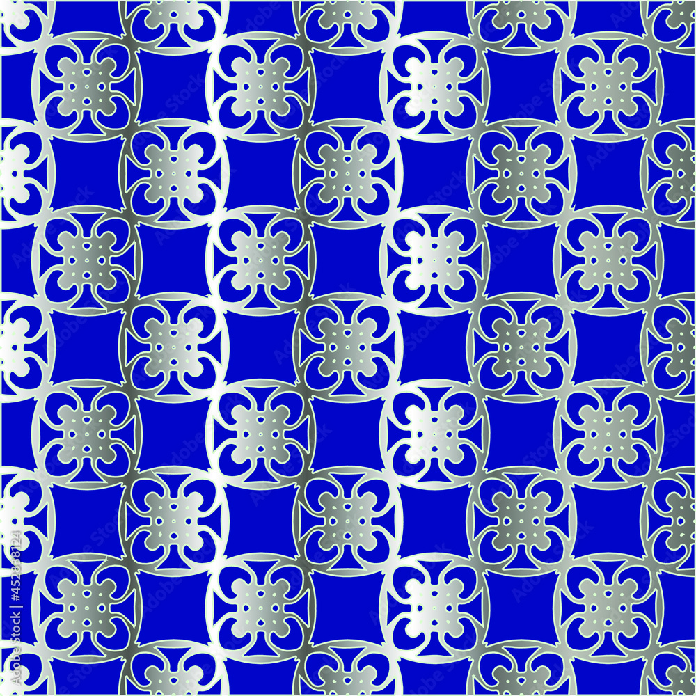 metal pattern on a blue background. pattern for fabric, wallpaper, packaging.
Decorative print. metal pattern on a blue background. pattern for fabric, wallpaper, packaging.
Decorative print.