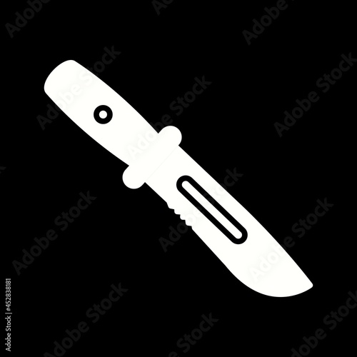 Unique Army Knife Vector Glyph Icon