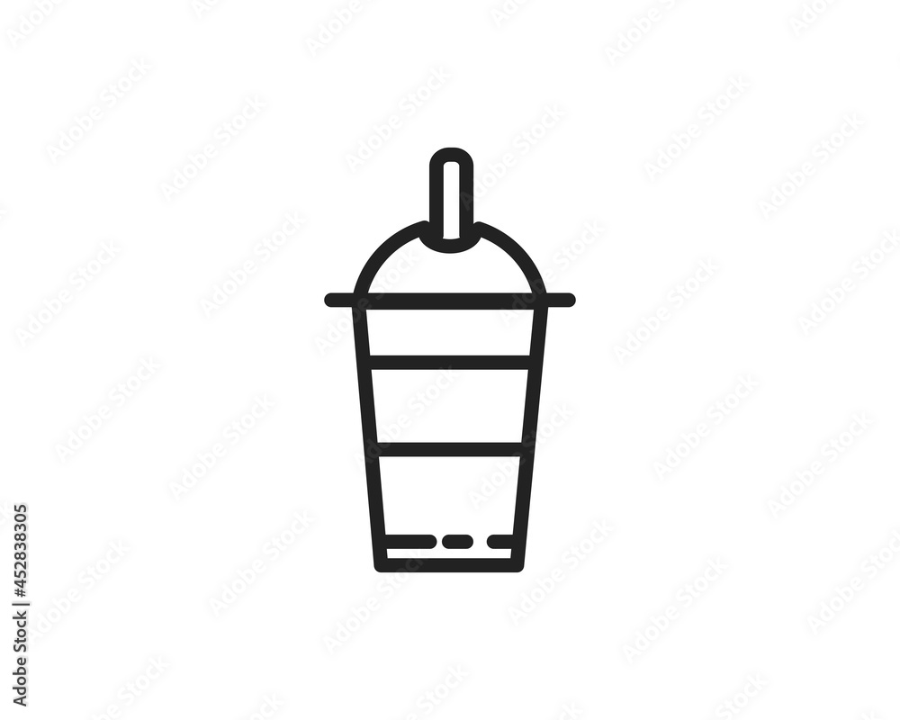 Meals beverage ice coffee tea icon line style vector illustration Meals beverage ice coffee tea icon line style vector illustration