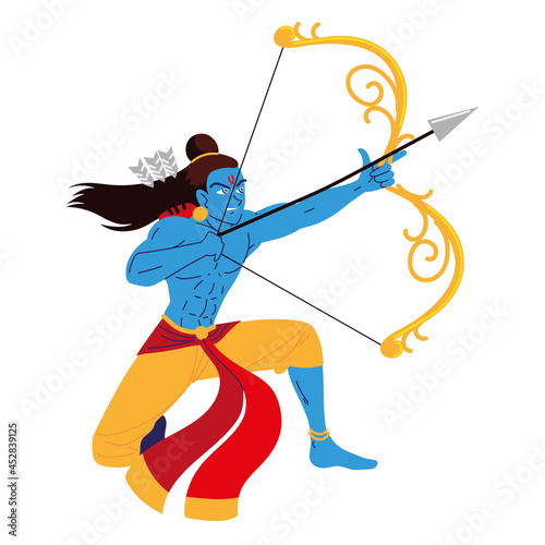 lord rama holding bow and arrow