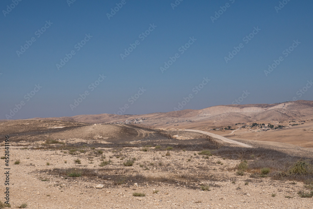 Beautiful stone desert mountain landscape of Israel.