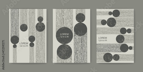 Creative minimalistic posters. Contemporary geometric abstract art. Vector templates