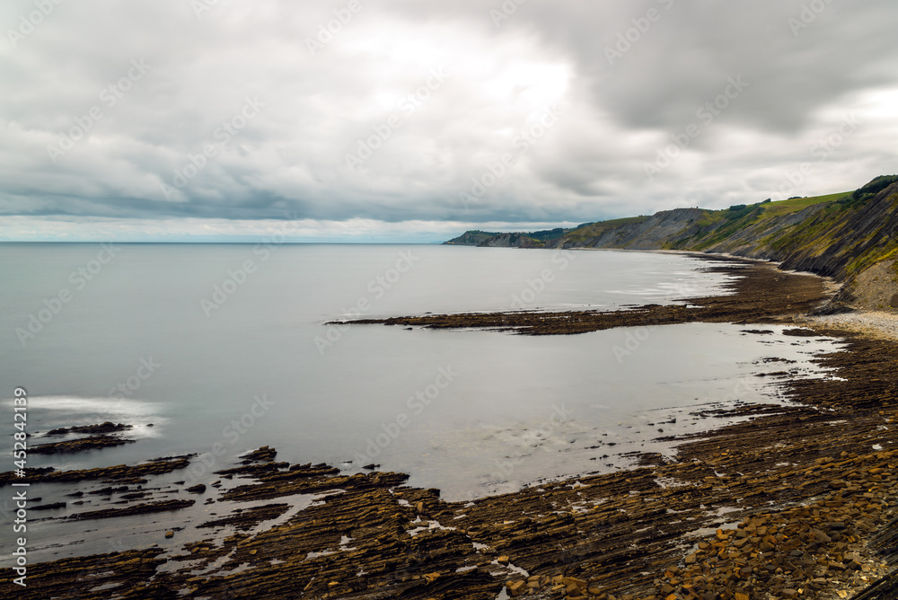 Flysch in basque country coast