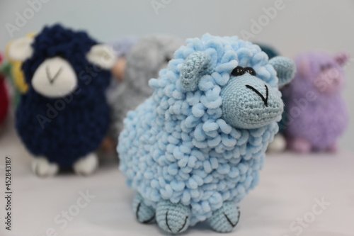 wool embroidered colorful model sheep