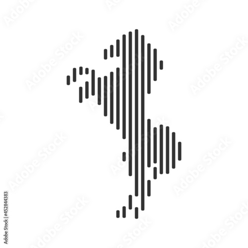 horse black barcode line icon vector on white background.