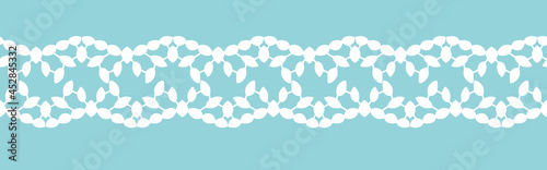 レースリボン。シームレス・ベクター素材。