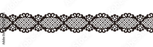 レースリボン。シームレス・ベクター素材。