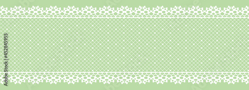 レースリボン。シームレス・ベクター素材。