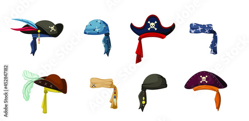 Fotografie, Obraz Pirate vintage hats set