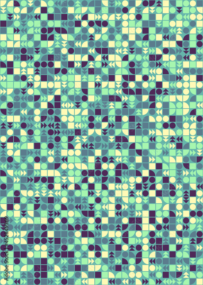 Fototapeta premium Abstract Geometric Pattern generative computational art illustration