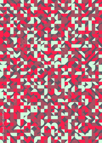 Abstract Geometric Pattern generative computational art illustration