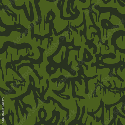 Spilled paint seamless pattern. Vector. Youth print for clothes.