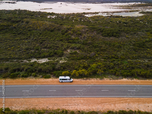 Campervan road side stop in Western Australia outback © Michael