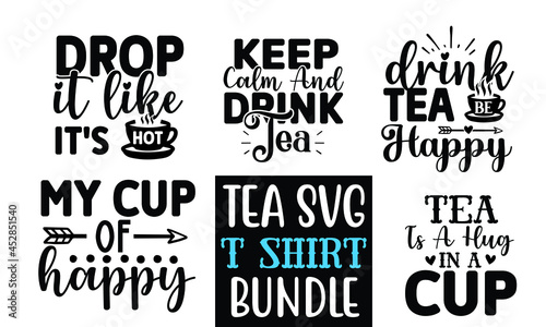 Tea SVG T shirt Design Bundle