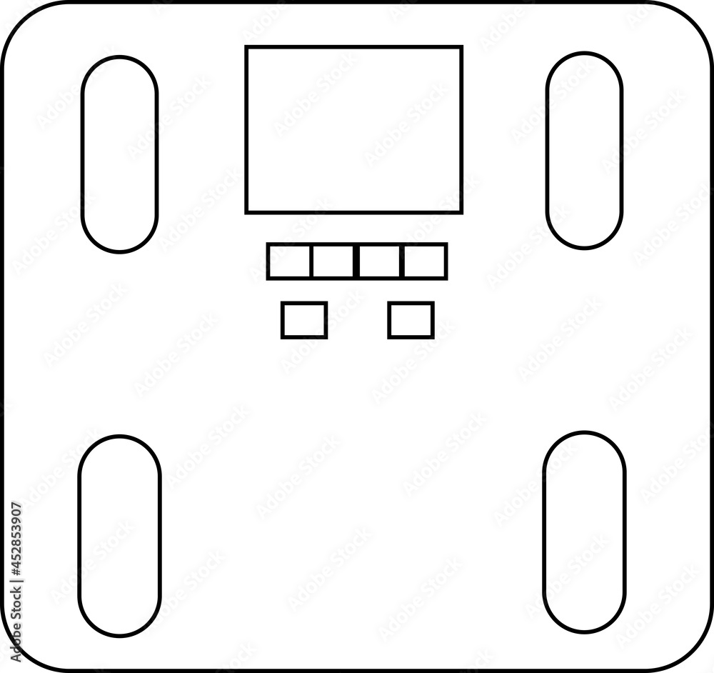 シンプルな体重計のイラスト Stock Vector Adobe Stock