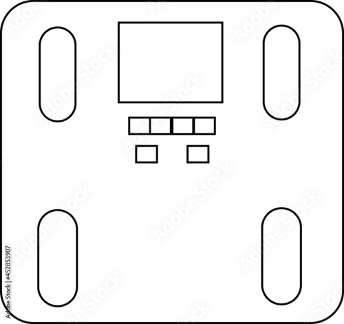 シンプルな体重計のイラスト