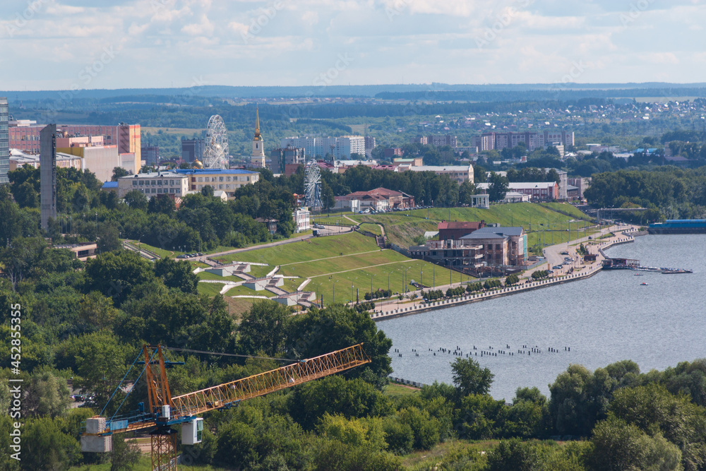 Fototapeta premium Izhevsk pond from the air