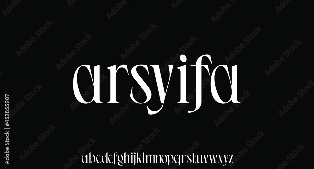 Fototapeta premium Arsyifa the luxury and elegant font glamour style