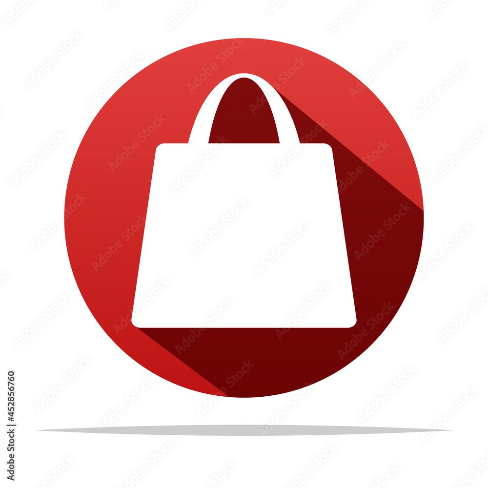 Shopping bag flat icon vector isolated Shopping bag flat icon vector isolated