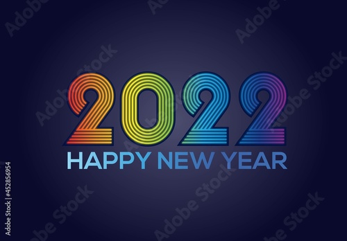 
happy new year 2022.Happy new year 20212festive background. Decorative elements for party invitation.2022 A Happy New Year sign, congrats concept. Logotype in 3D style. Beautiful snowy backdrop.  photo