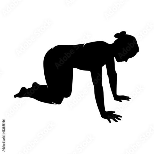 Table Top Pose Yoga Figure Silhouette