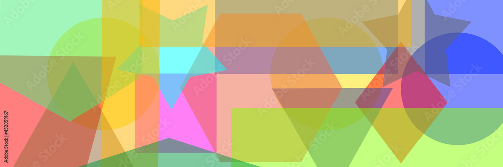 Color abstraction with shapes. Color abstraction with shapes.