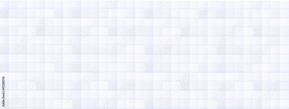 Vector White Tile Seamless Pattern, Texture Template, Abstract Background, Clean Concept Illustration, Squares Pattern.