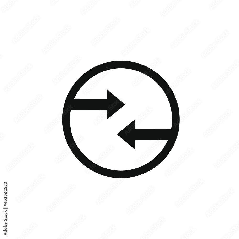 two arrows facing each other in a circle two arrows facing each other in a circle