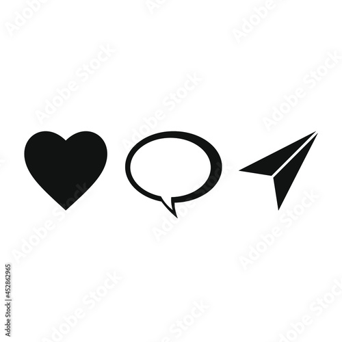 vector icon of love, bubble and arrowhead
